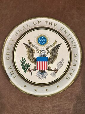 Vintage United States Seal Metal Tray